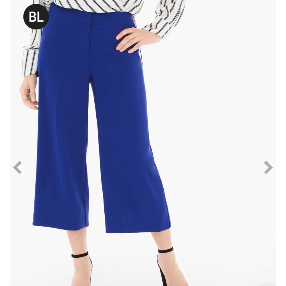 Chicos black label cropped blue trouser pants 0.5 6